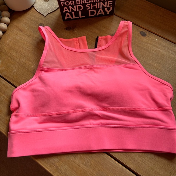 🩷EUC Zyia Active One More Rep Racerback Mesh High Neck Sports Bra - Sz Large - Picture 7 of 7